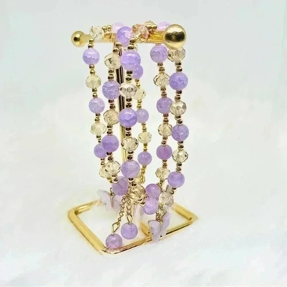 Lavender Butterfly Bracelet